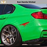 Kan Damla Oto Sticker 15 CM